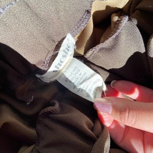 Wide leg olive green pants.